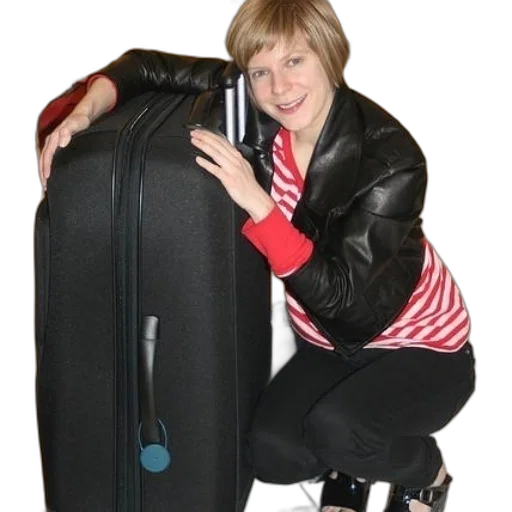 jacket, staff, woman, black transparent PNG cut-out