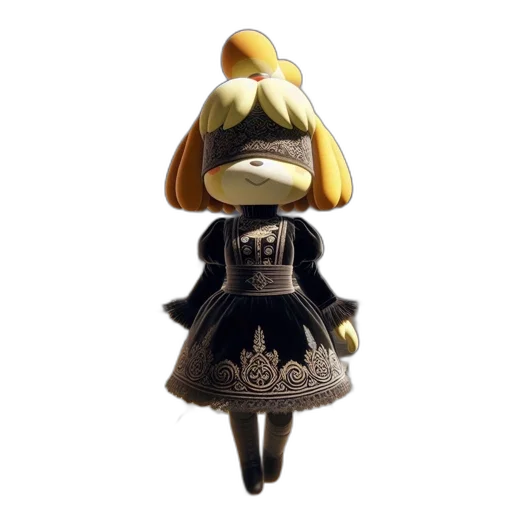 dress, crown, mask, staff transparent PNG cut-out