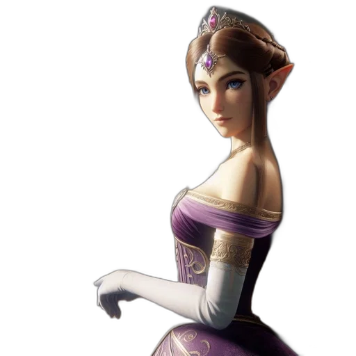 dress, crown, staff, concept art transparent PNG cut-out