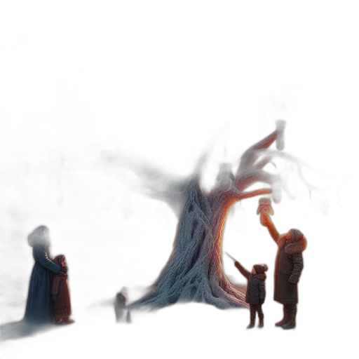 dragon, creature, staff, sword transparent PNG cut-out