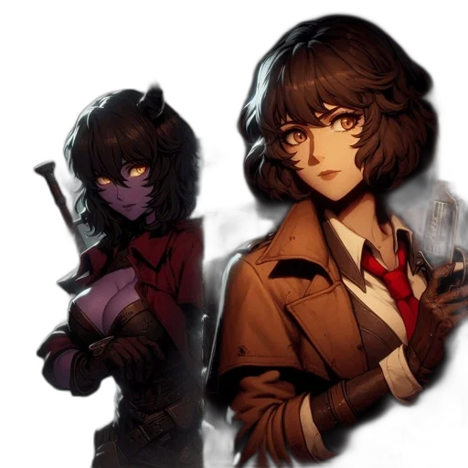 staff, jacket, mask, weapon transparent PNG cut-out