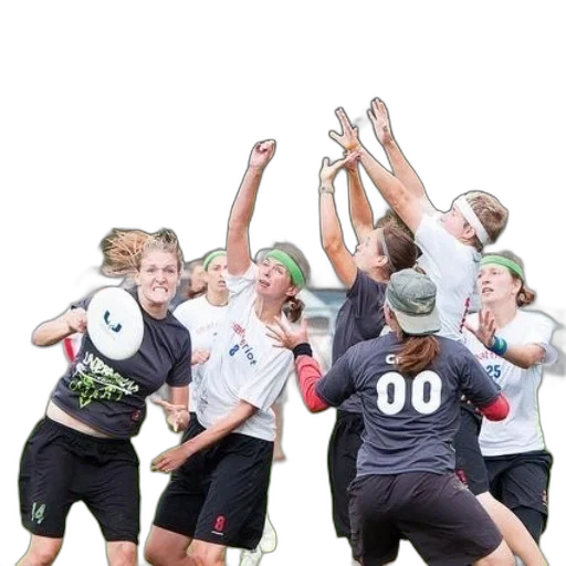 group, women, playing, ultimate transparent PNG cut-out