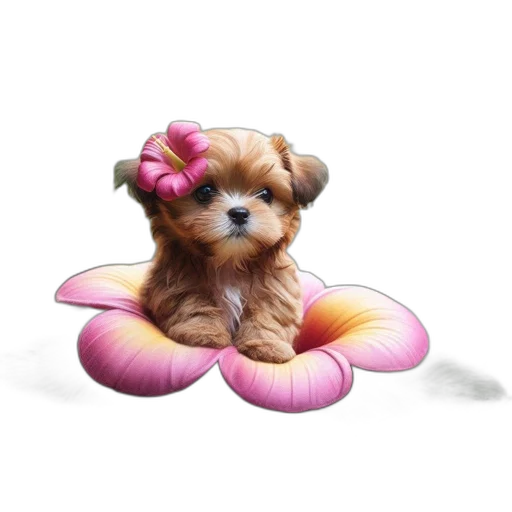 flower, animal, creature, hair transparent PNG cut-out