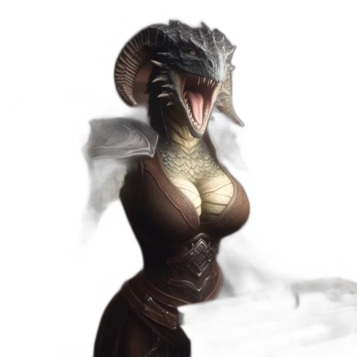 dragon, creature, animal, dress transparent PNG cut-out