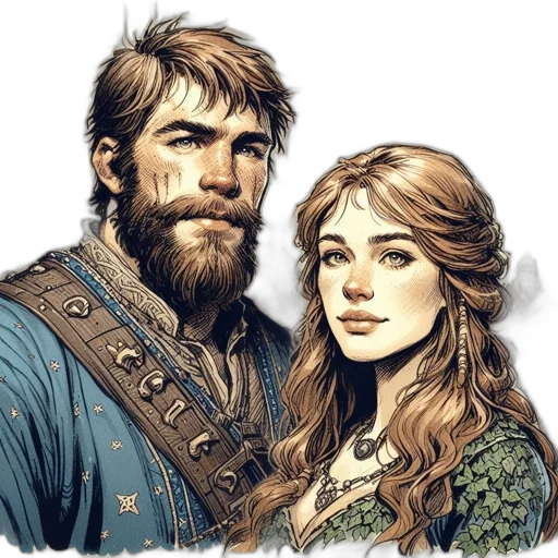 face, fantasy art, comic book art, concept art transparent PNG cut-out
