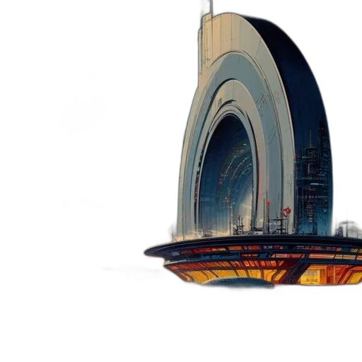 building, 3d render, concept art, photorealistic transparent PNG cut-out