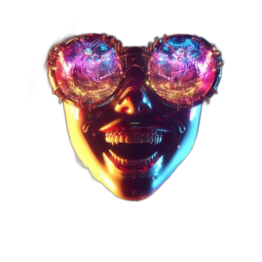 mask, crown, face, jacket transparent PNG cut-out