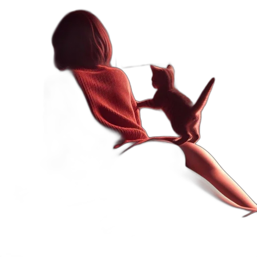 hair, umbrella, staff, dress transparent PNG cut-out