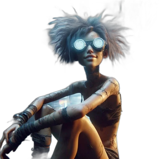 robot, weapon, cyberpunk, concept art transparent PNG cut-out