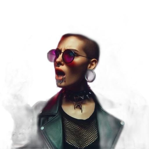 jacket, face, jewelry, mask transparent PNG cut-out