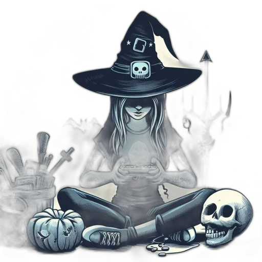 hat, mask, staff, creature transparent PNG cut-out