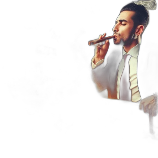 staff, face, concept art, photorealistic transparent PNG cut-out