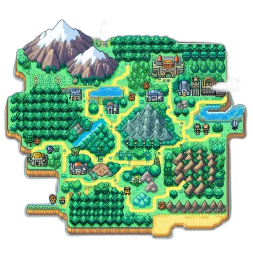 pixel art, concept art, 3d render, fantasy art transparent PNG cut-out