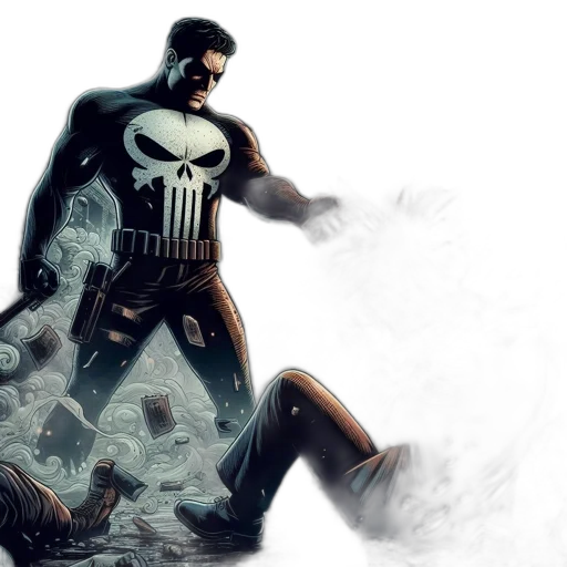 comic book art, concept art, muscular, figure transparent PNG cut-out
