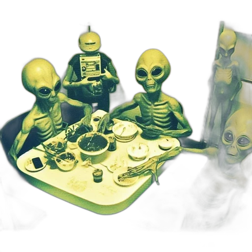 food, robot, concept art, 3d render transparent PNG cut-out