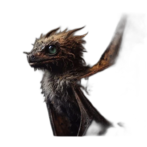 dragon, creature, animal, staff transparent PNG cut-out
