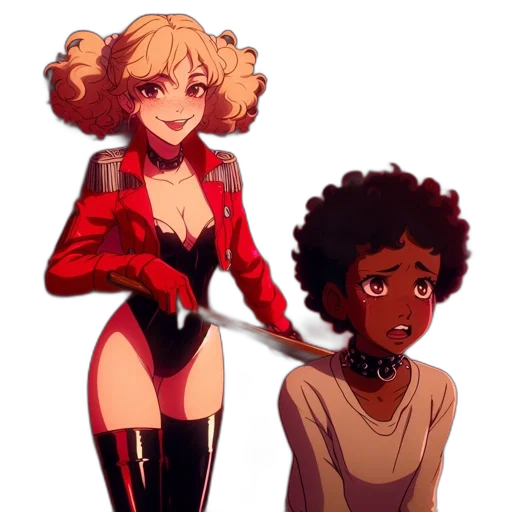 staff, dress, hair, weapon transparent PNG cut-out