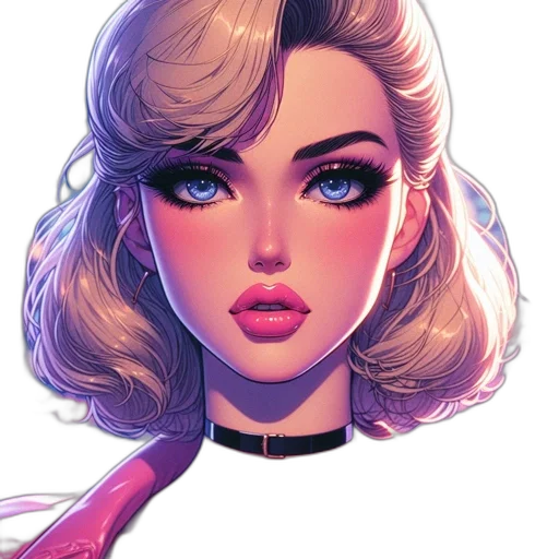 face, hair, comic book art, concept art transparent PNG cut-out