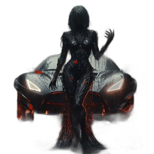 dress, car, robot, creature transparent PNG cut-out
