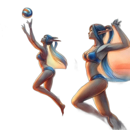 concept art, fantasy art, watercolor, 3d render transparent PNG cut-out