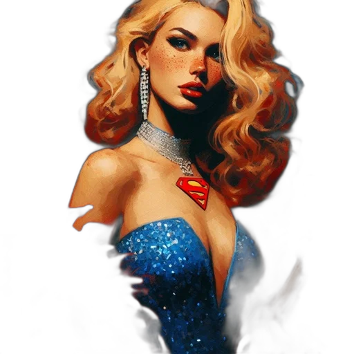 dress, jewelry, comic book art, fantasy art transparent PNG cut-out