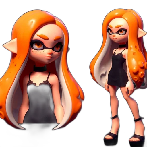 dress, concept art, 3d render, cartoon transparent PNG cut-out
