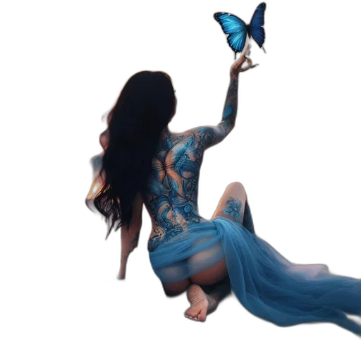 dress, creature, dragon, fantasy art transparent PNG cut-out