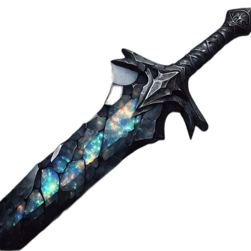 sword, weapon, staff, fantasy art transparent PNG cut-out