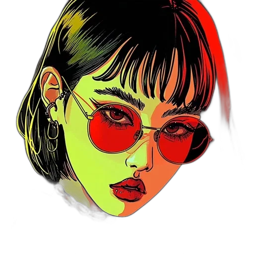 face, mask, jacket, cartoon transparent PNG cut-out