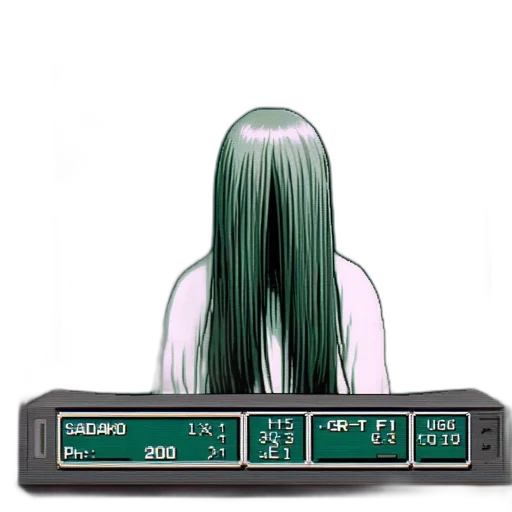 hair, robot, staff, weapon transparent PNG cut-out