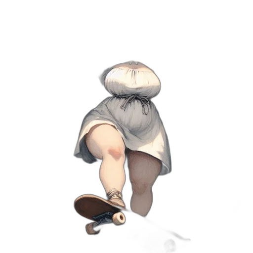 staff, hat, dress, shoes transparent PNG cut-out