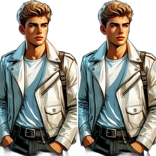 jacket, comic book art, concept art, photorealistic transparent PNG cut-out