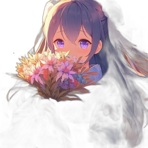 flower, crown, dress, face transparent PNG cut-out