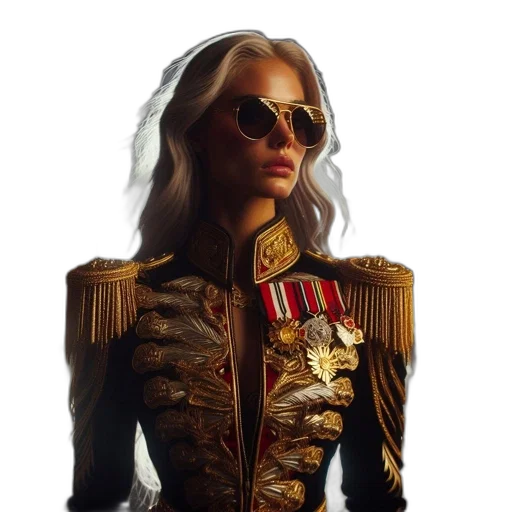 jacket, crown, dress, staff transparent PNG cut-out