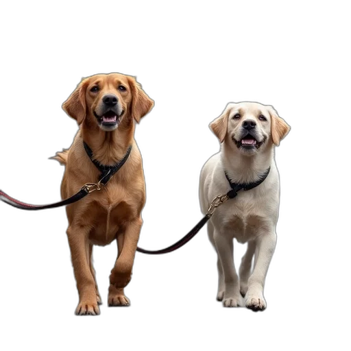 animal, staff, two, dogs transparent PNG cut-out