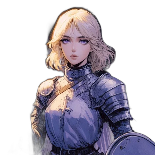 sword, staff, face, dress transparent PNG cut-out