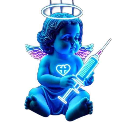 staff, vaporwave, concept art, blue transparent PNG cut-out