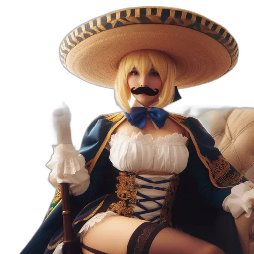 hat, mask, face, staff transparent PNG cut-out