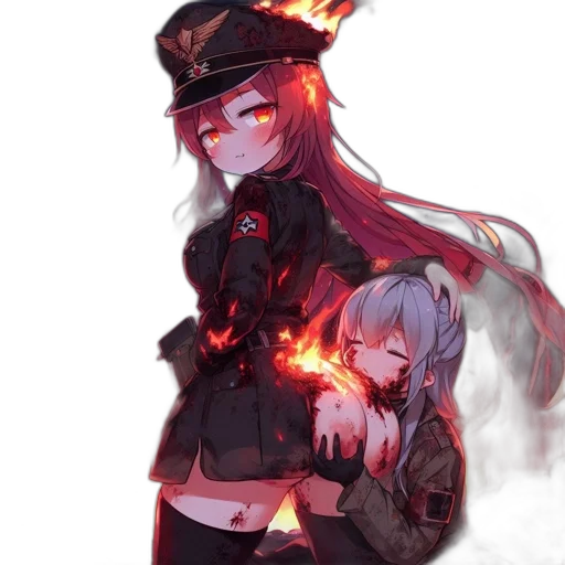 jacket, weapon, staff, hat transparent PNG cut-out