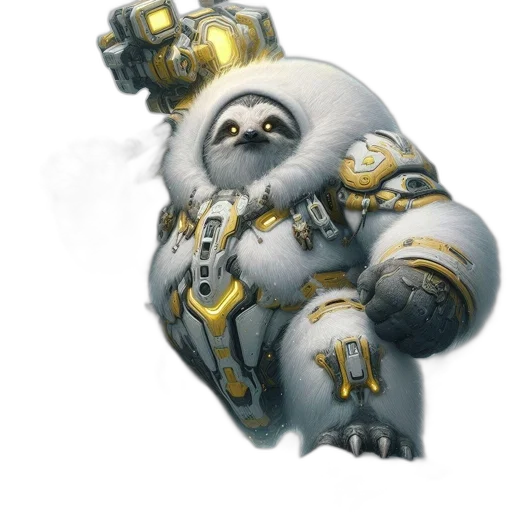 robot, creature, staff, animal transparent PNG cut-out