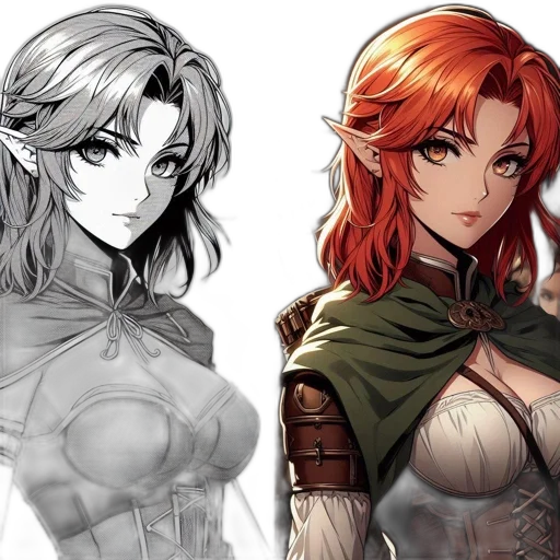 fantasy art, concept art, anime, comic book art transparent PNG cut-out