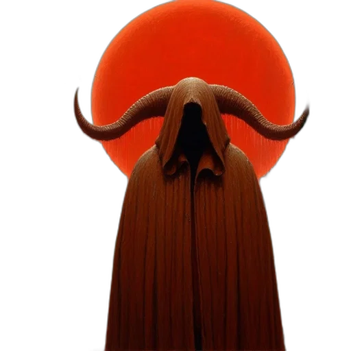 hair, hat, mask, staff transparent PNG cut-out