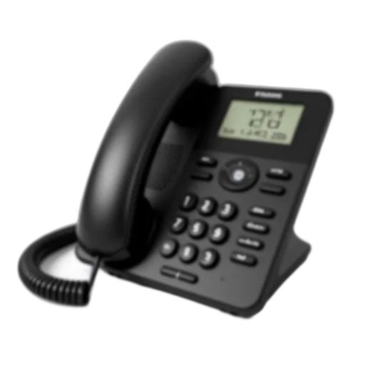 staff, black, corded, telephone transparent PNG cut-out