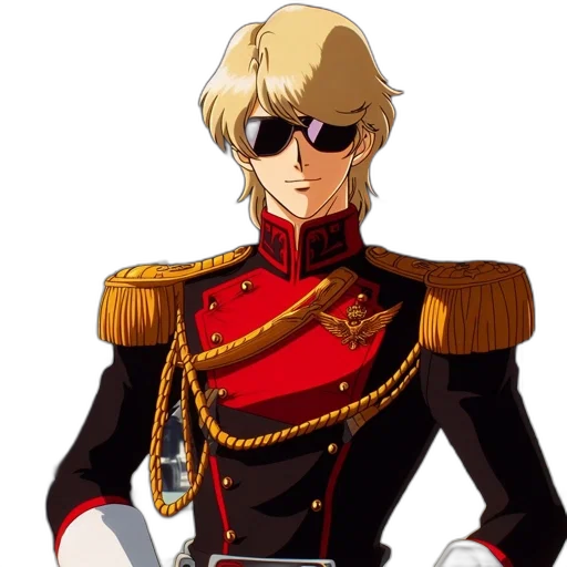 crown, jacket, staff, anime transparent PNG cut-out