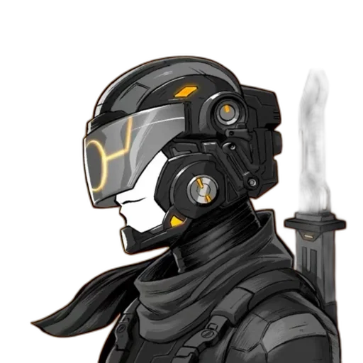 mask, staff, robot, weapon transparent PNG cut-out