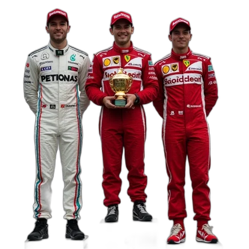 podium, winners, drivers, principals transparent PNG cut-out