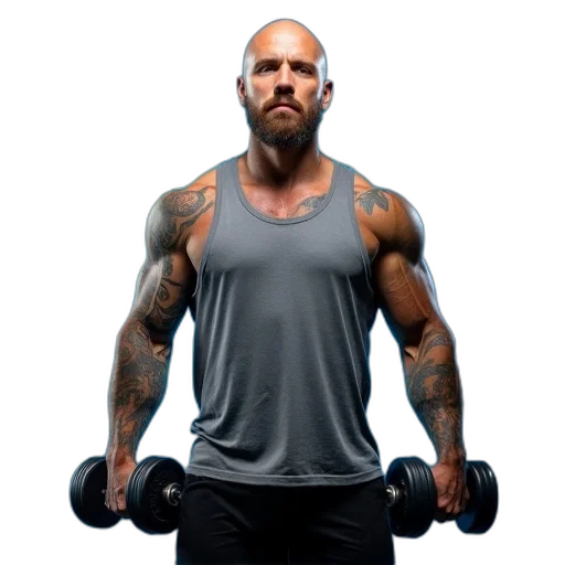 man, bald, head, beard transparent PNG cut-out