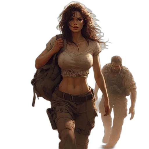 concept art, fantasy art, comic book art, photorealistic transparent PNG cut-out
