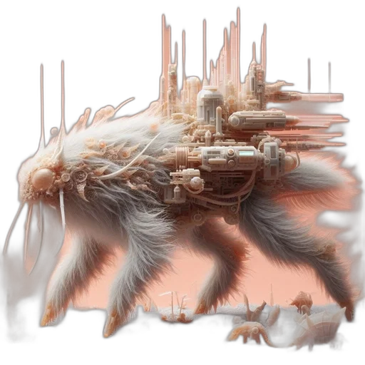 dragon, creature, hair, robot transparent PNG cut-out