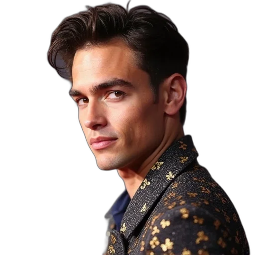 jacket, hair, face, staff transparent PNG cut-out